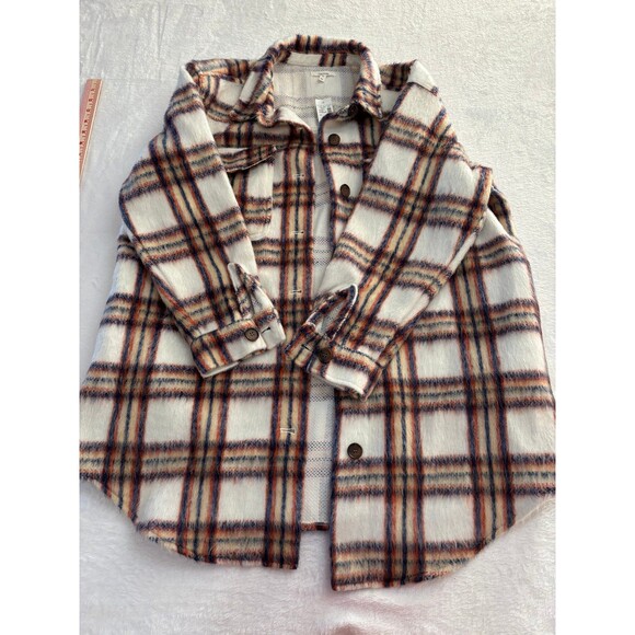 Maurice’s Plaid Fuzzy Shacket Jacket Button Front plus size 0x NWT - Picture 3 of 5